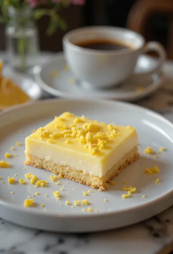 Tortë me gjizë dhe limon e servirur