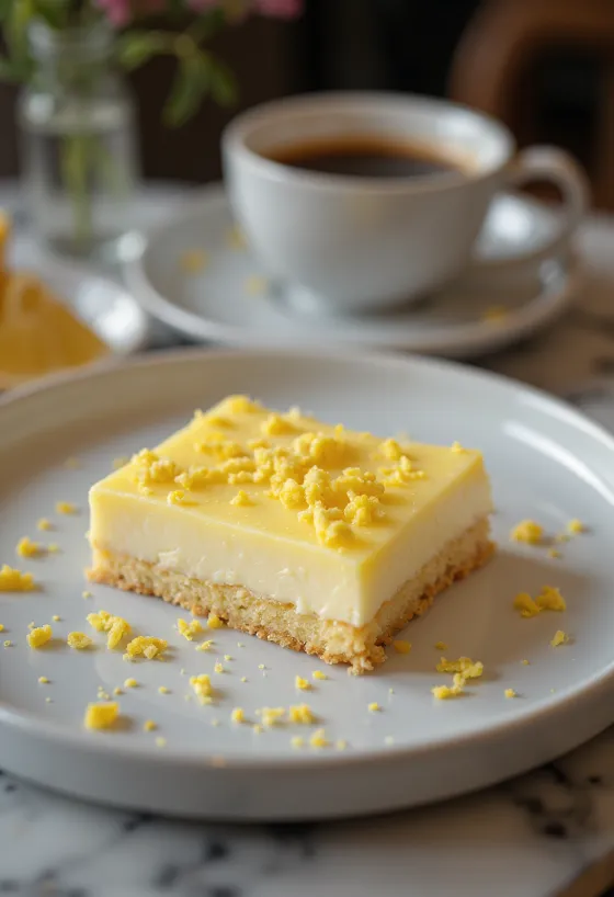 Tortë me gjizë dhe limon e servirur