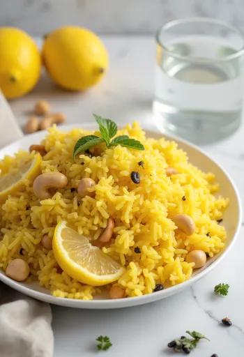 Oriz pikant me limon i servirur
