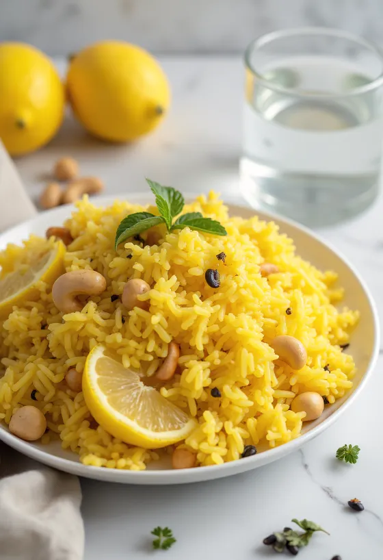 Oriz pikant me limon i servirur