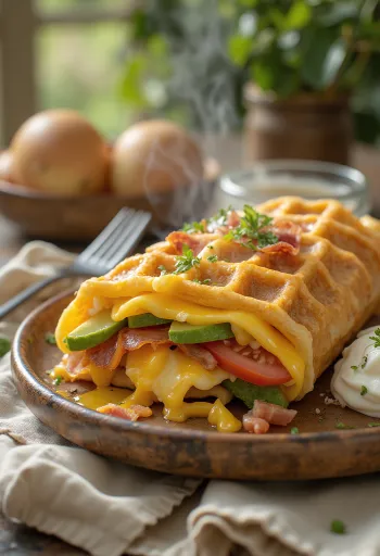 Burrito gofre e shërbyer