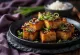 Tofu e skuqur në marinadë soje e servirur