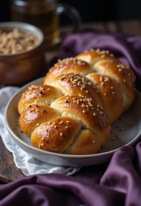 Bukë e thurur challah shtëpie e sapopjekur