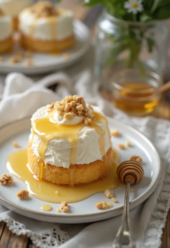 Tortë me kos grek në servirje elegante