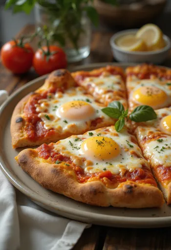 Pizza a Caballo me vezë syze, brumë të trashë dhe mocarela