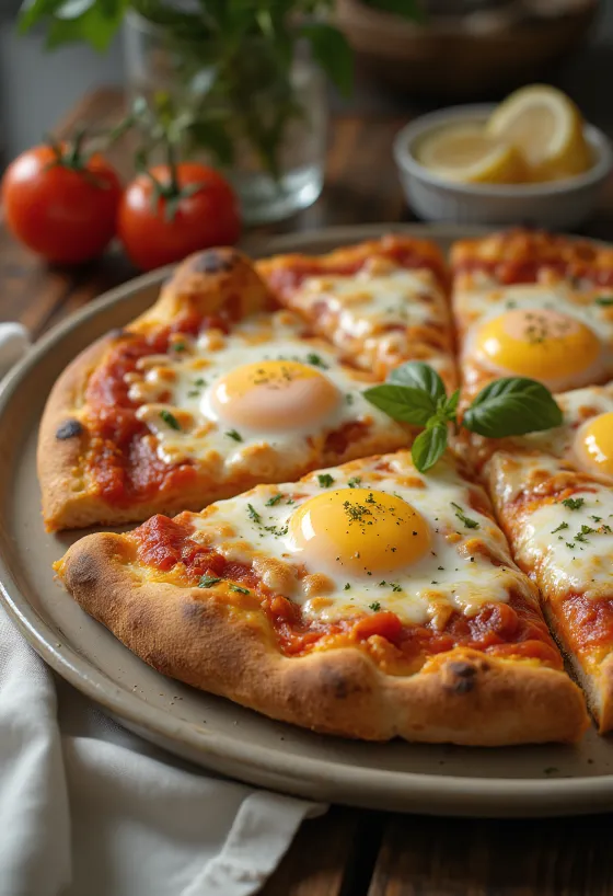 Pizza a Caballo me vezë syze, brumë të trashë dhe mocarela