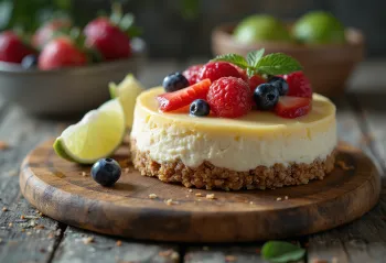 Çizkejk vegan i servirur