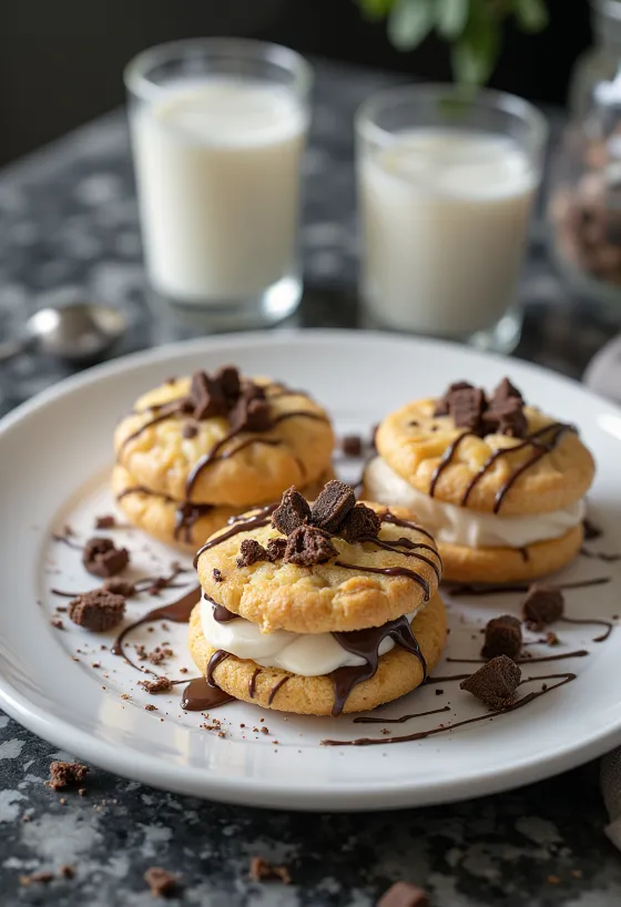 Linzer me gjizë dhe çokollatë në tabaka