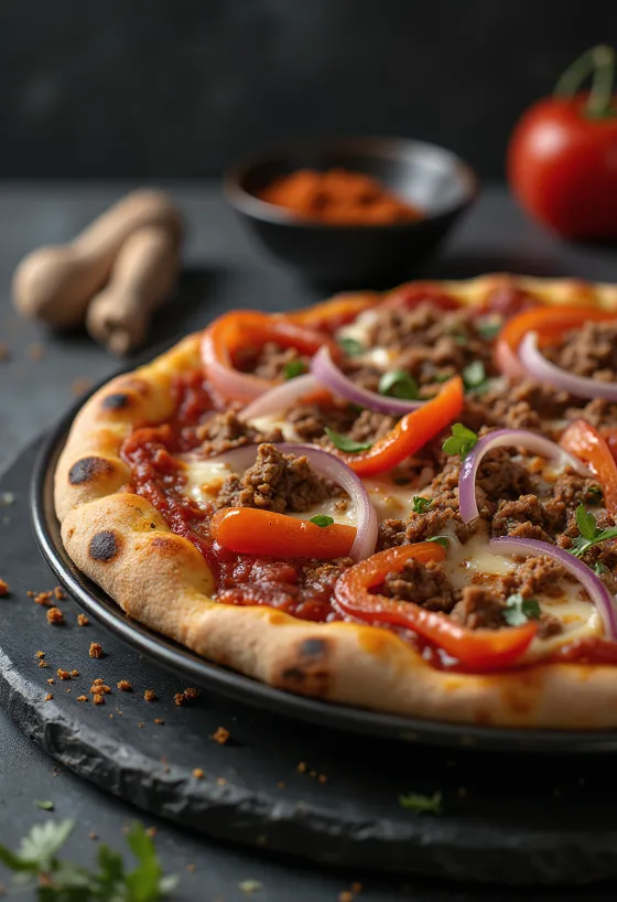 Pizza Algerienne e servirur
