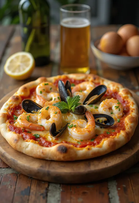 Pica Frutti di Mare me hudhër