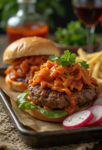 Burger me kimçi të kuq