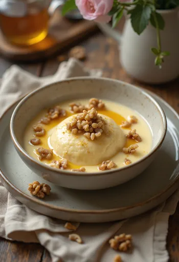 Panna Cotta me arra e servuar në gotë
