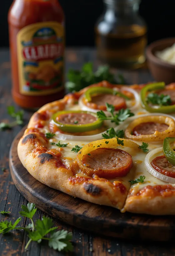 Pizza Carioca me djathë brazilian dhe sallam të tymosur