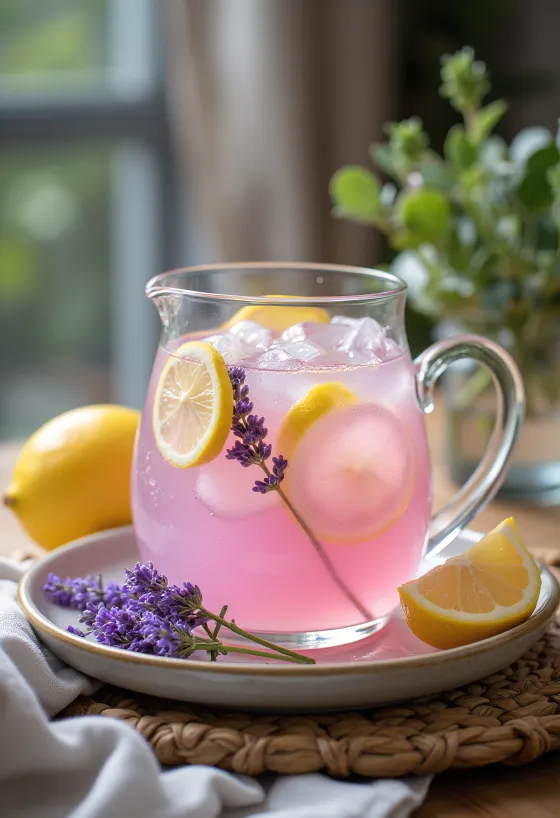 Limonadë me livandë në gotë