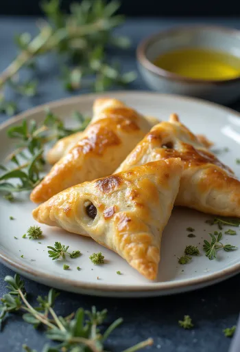 Samosa me ullinj dhe hudhër e servirur