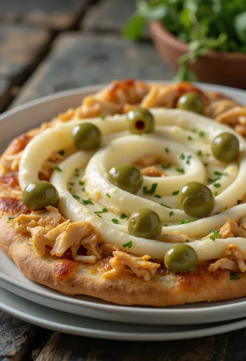Pizza de Frango com Catupiry me gjoks pule dhe krem djathi