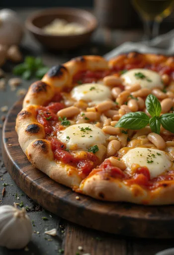 Pizza ai Fagioli me fasule dhe djathë