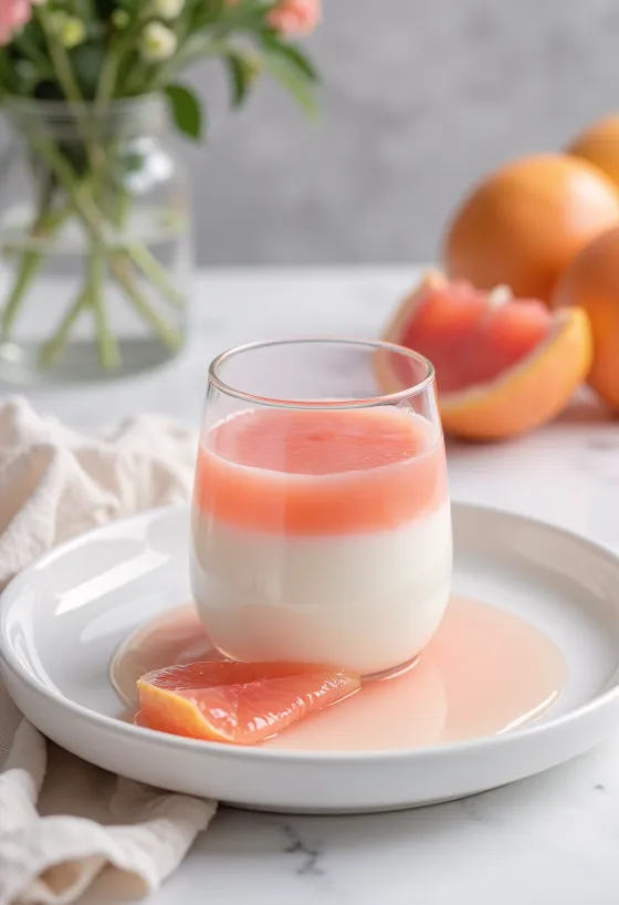 Panna cotta me qitro në gotë