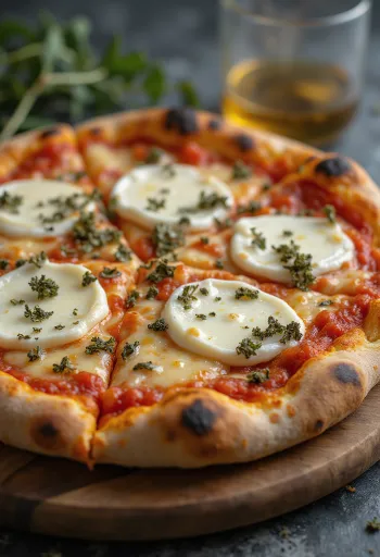 Pizza ai Formaggi di Capra me djathëra dhie dhe mocarela