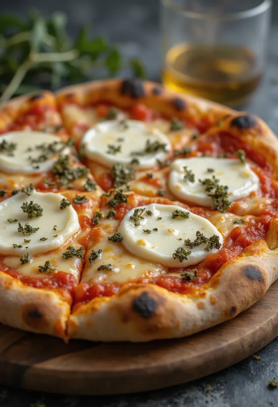 Pizza ai Formaggi di Capra me djathëra dhie dhe mocarela