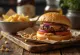 Burger me Gjalpë Kikiriku i servirur
