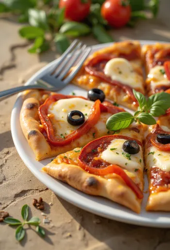 Pizza Española me çorizo, spec të kuq dhe ullinj